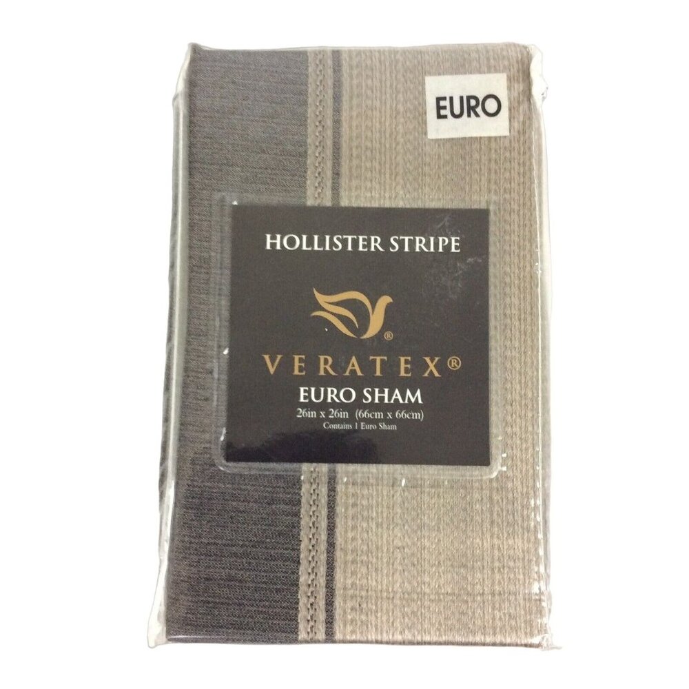 Veratex Hollister Stripe Euro Sham 26x26 Floral Damask